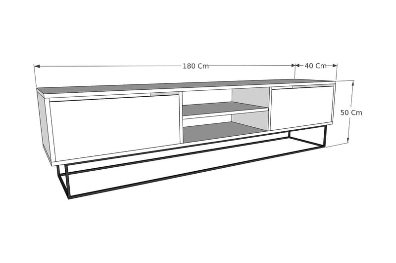 Tv-bänk Urgby 180x50 cm - Brun - TV bänk & mediabänk