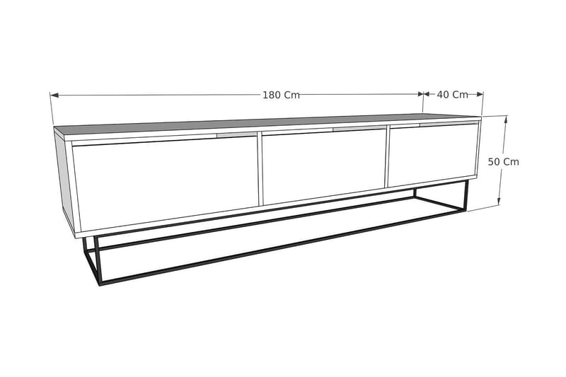 Tv-bänk Urgby 180x50 cm - Flerfärgad - Möbler - TV- & Mediamöbler - TV bänk & mediabänk