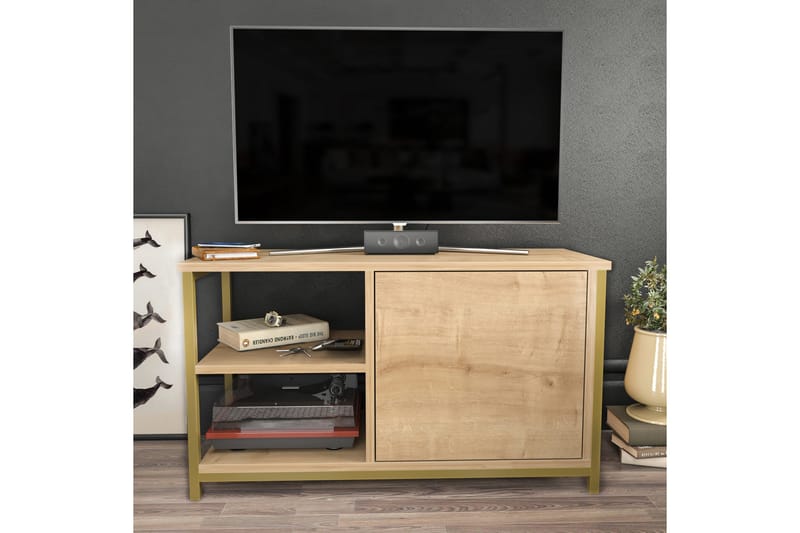 Tv-bänk Urgby 89,6x50,8 cm - Guld - TV bänk & mediabänk