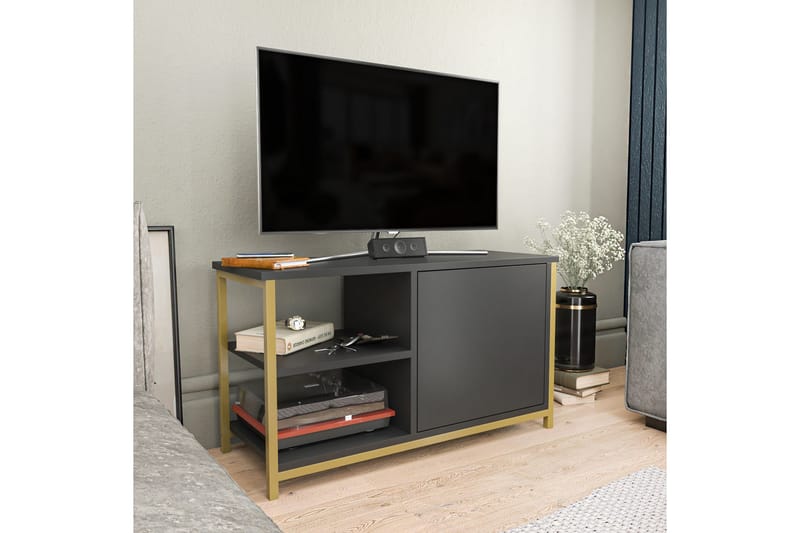 Tv-bänk Urgby 89,6x50,8 cm - Guld - Möbler - TV- & Mediamöbler - TV bänk & mediabänk