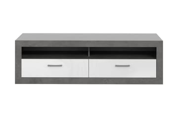 Tv-bänk Uzunkop 153 cm - Grå/Vit - Möbler - TV- & Mediamöbler - TV bänk & mediabänk