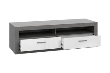 Tv-bänk Uzunkop 153 cm - Grå/Vit - Möbler - TV- & Mediamöbler - TV bänk & mediabänk