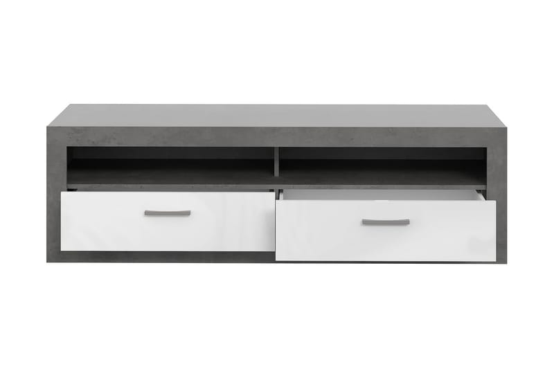 Tv-bänk Uzunkop 153 cm - Grå/Vit - Möbler - TV- & Mediamöbler - TV bänk & mediabänk