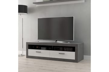 Tv-bänk Uzunkop 153 cm - Grå/Vit - Möbler - TV- & Mediamöbler - TV bänk & mediabänk