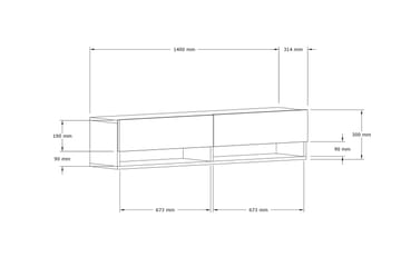 Tv-bänk Vallamor 141 cm - Natur - Möbler - TV- & Mediamöbler - TV bänk & mediabänk