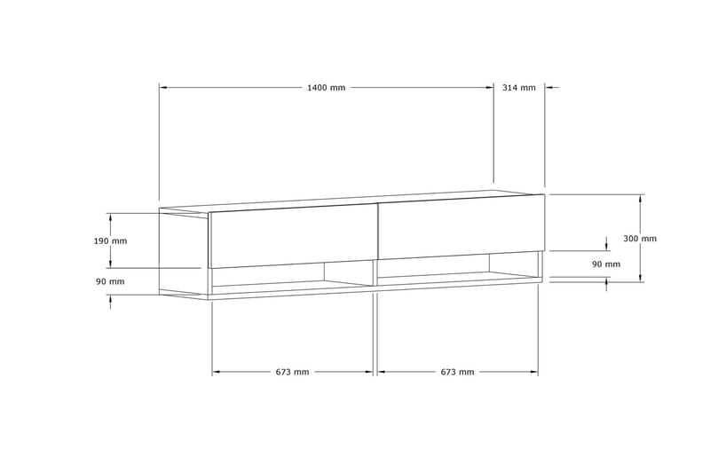 Tv-bänk Vallamor 141 cm - Natur - Möbler - TV- & Mediamöbler - TV bänk & mediabänk