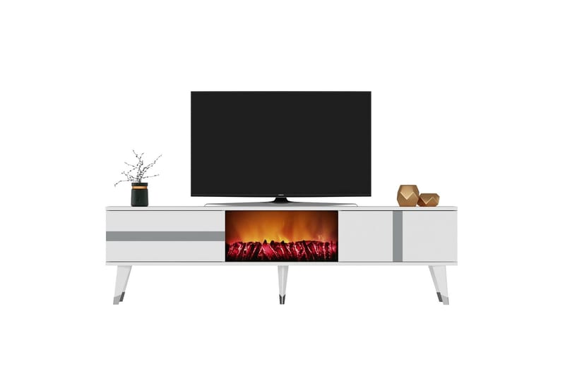 Tv-bänk Vania 150 cm - Silver - TV bänk & mediabänk