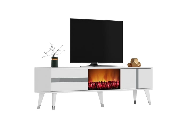 Tv-bänk Vania 150 cm - Silver - Möbler - TV- & Mediamöbler - TV bänk & mediabänk