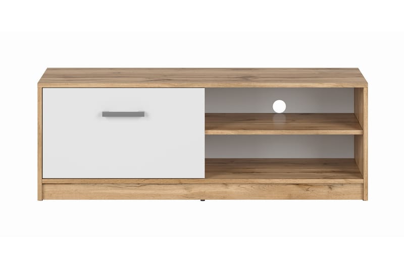 TV-bänk Viella 118,5 cm - Trä|Natur|Vit - Möbler - TV- & Mediamöbler - TV bänk & mediabänk