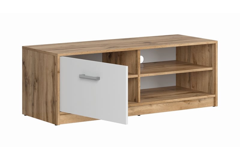 TV-bänk Viella 118,5 cm - Trä|Natur|Vit - Möbler - TV- & Mediamöbler - TV bänk & mediabänk