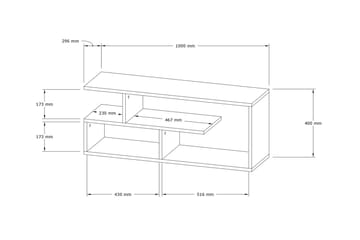 Tv-bänk Violaceae 100x40 cm - Blå - Möbler - TV- & Mediamöbler - TV bänk & mediabänk