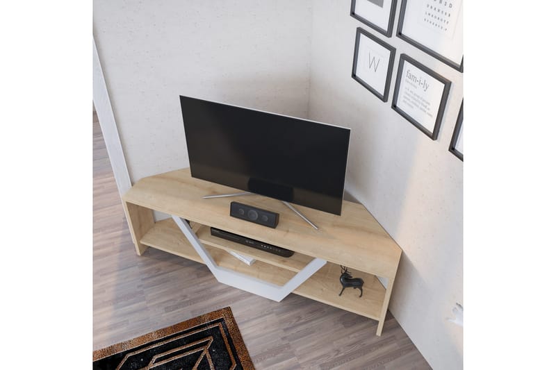 Tv-bänk Violaceae 120x36,8 cm - Vit - Möbler - TV- & Mediamöbler - TV bänk & mediabänk