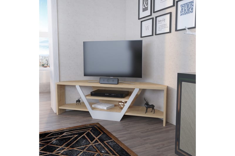 Tv-bänk Violaceae 120x36,8 cm - Vit - Möbler - TV- & Mediamöbler - TV bänk & mediabänk