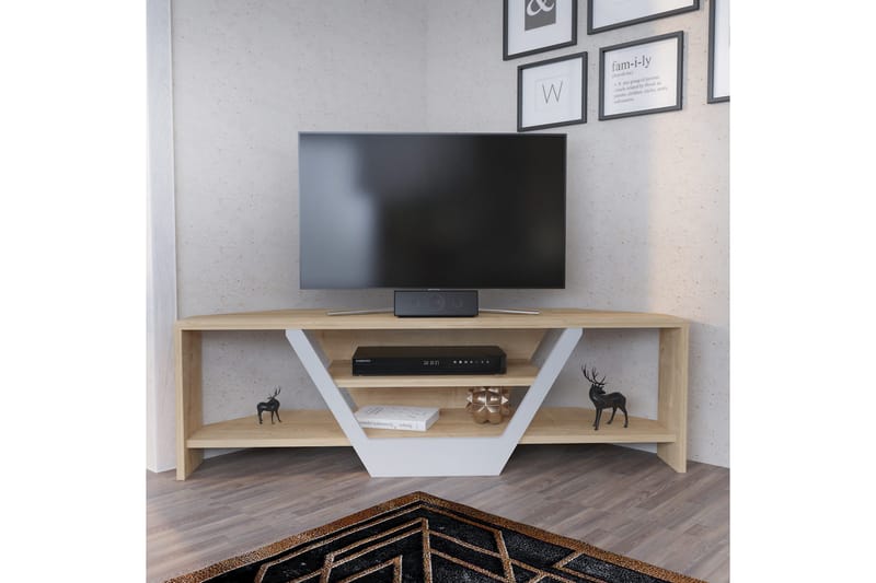 Tv-bänk Violaceae 120x36,8 cm - Vit - Möbler - TV- & Mediamöbler - TV bänk & mediabänk
