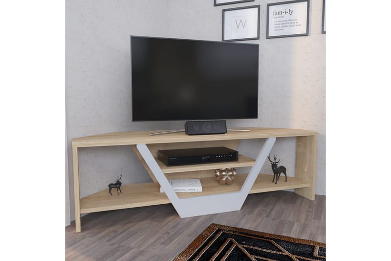 Tv-bänk Violaceae 120x36,8 cm - Vit - Möbler - TV- & Mediamöbler - TV bänk & mediabänk