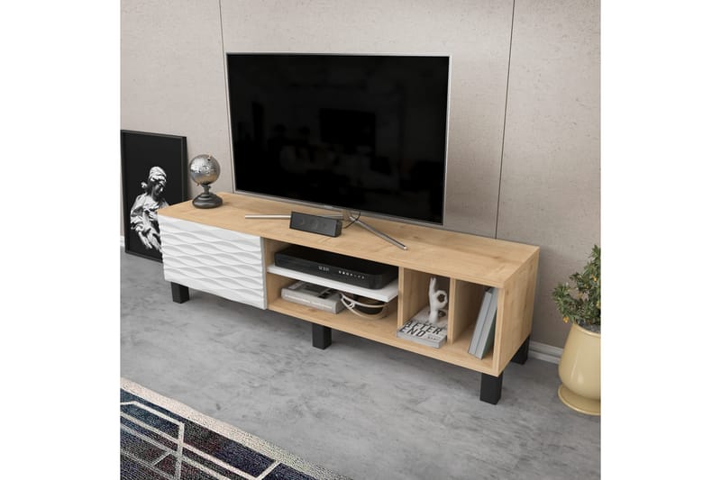 Tv-bänk Violaceae 140x40,3 cm - Blå - Möbler - TV- & Mediamöbler - TV bänk & mediabänk