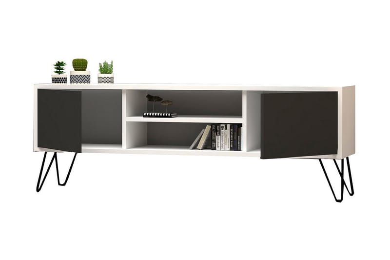 Tv-bänk Violaceae 140x50 cm - Vit - Möbler - TV- & Mediamöbler - TV bänk & mediabänk