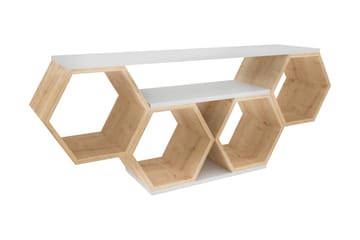 Tv-bänk Violaceae 140x55,5 cm - Vit - Möbler - TV- & Mediamöbler - TV bänk & mediabänk