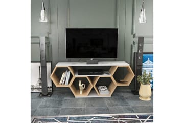 Tv-bänk Violaceae 140x55,5 cm - Vit - Möbler - TV- & Mediamöbler - TV bänk & mediabänk