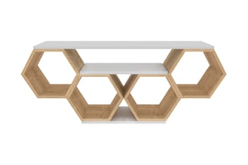 Tv-bänk Violaceae 140x55,5 cm - Vit - Möbler - TV- & Mediamöbler - TV bänk & mediabänk
