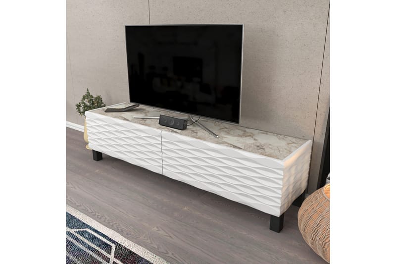 Tv-bänk Violaceae 149,2x38 cm - Vit - Möbler - TV- & Mediamöbler - TV bänk & mediabänk