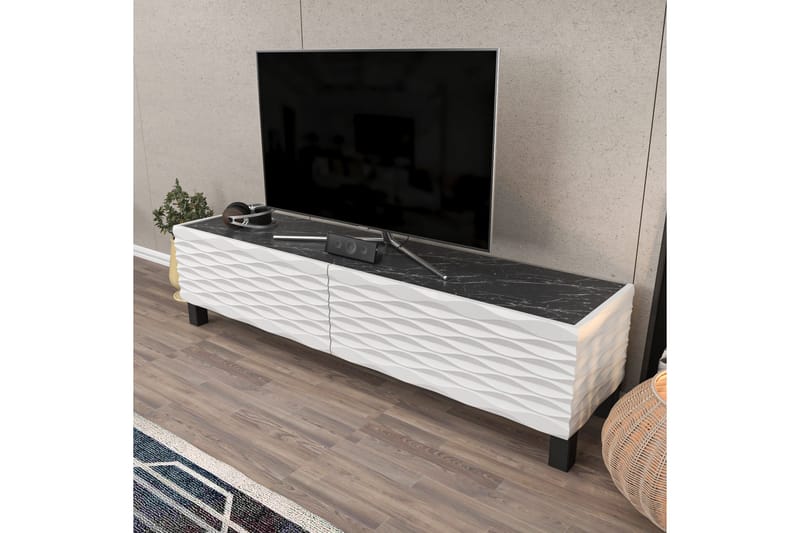 Tv-bänk Violaceae 149,2x38 cm - Vit - Möbler - TV- & Mediamöbler - TV bänk & mediabänk