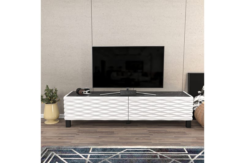 Tv-bänk Violaceae 149,2x38 cm - Vit - Möbler - TV- & Mediamöbler - TV bänk & mediabänk