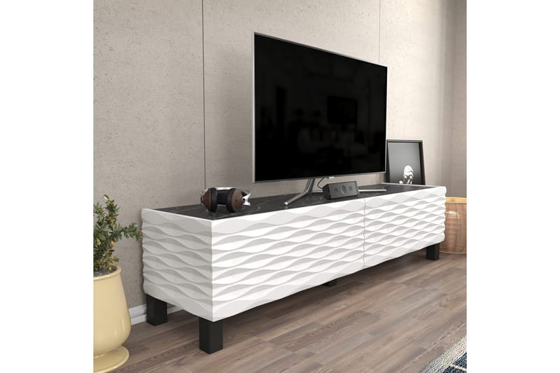 Tv-bänk Violaceae 149,2x38 cm - Vit - Möbler - TV- & Mediamöbler - TV bänk & mediabänk