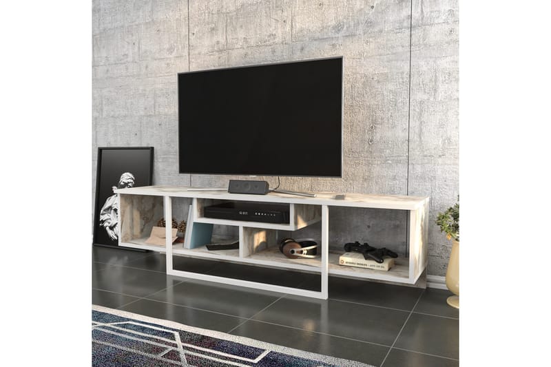Tv-bänk Violaceae 150x40 cm - Vit - Möbler - TV- & Mediamöbler - TV bänk & mediabänk