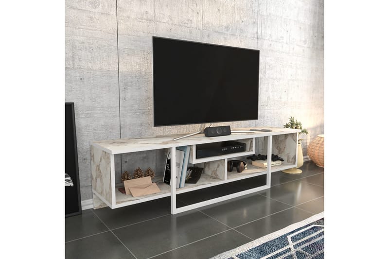 Tv-bänk Violaceae 150x40 cm - Vit - Möbler - TV- & Mediamöbler - TV bänk & mediabänk