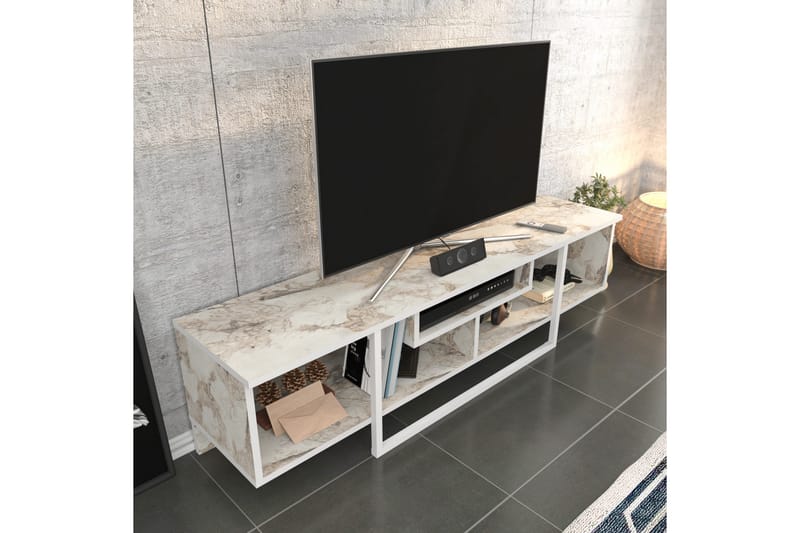 Tv-bänk Violaceae 150x40 cm - Vit - Möbler - TV- & Mediamöbler - TV bänk & mediabänk