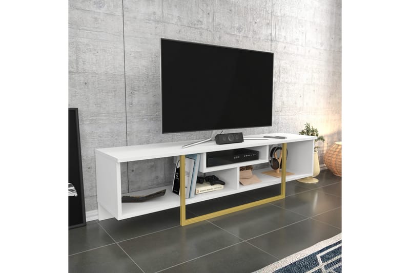 Tv-bänk Violaceae 150x40 cm - Vit - Möbler - TV- & Mediamöbler - TV bänk & mediabänk