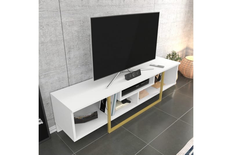 Tv-bänk Violaceae 150x40 cm - Vit - Möbler - TV- & Mediamöbler - TV bänk & mediabänk