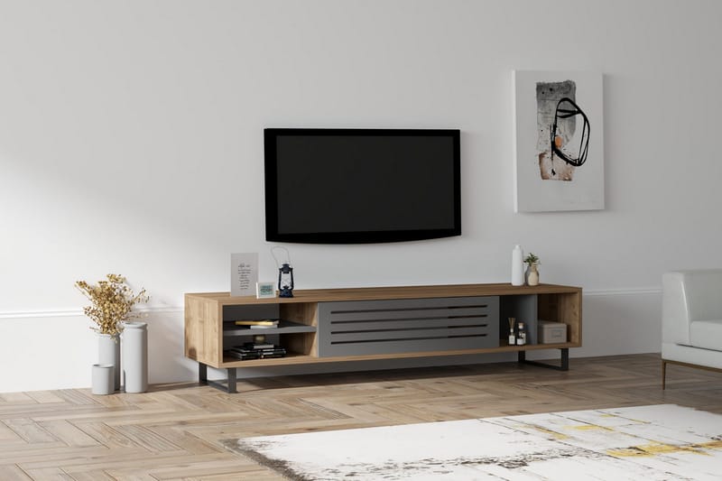 Tv-bänk Violaceae 160x35 cm - Brun - Möbler - TV- & Mediamöbler - TV bänk & mediabänk