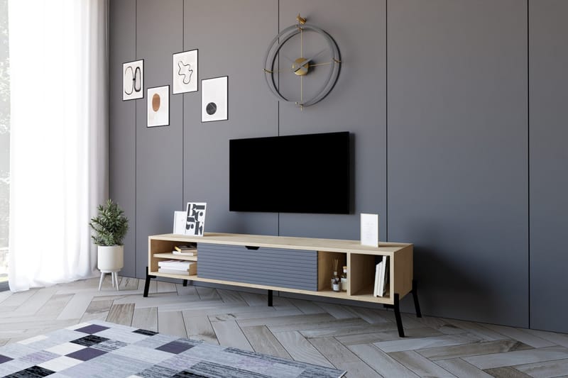 Tv-bänk Violaceae 160x36 cm - Blå - Möbler - TV- & Mediamöbler - TV bänk & mediabänk