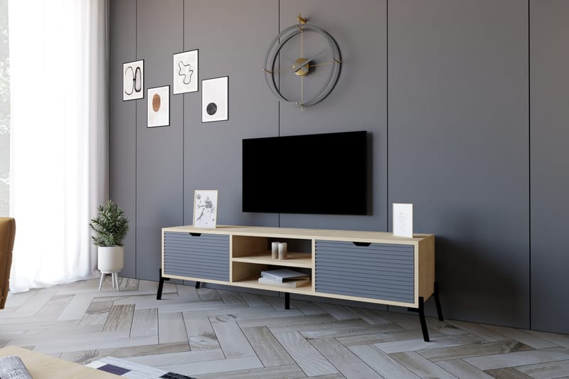 Tv-bänk Violaceae 160x41 cm - Blå - Möbler - TV- & Mediamöbler - TV bänk & mediabänk