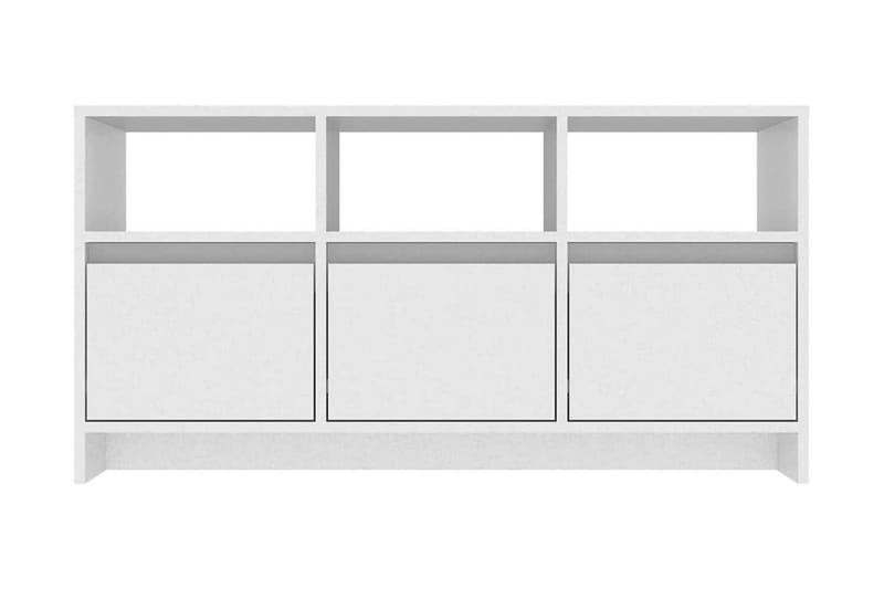 TV-bänk vit 102x37,5x52,5 cm spånskiva - Vit - TV bänk & mediabänk