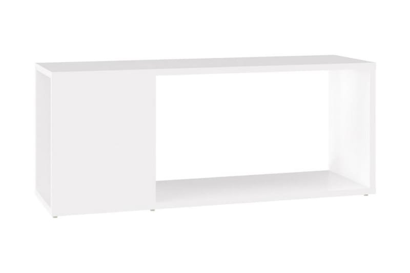 TV-bänk vit 80x24x32 cm spånskiva - Vit - TV bänk & mediabänk