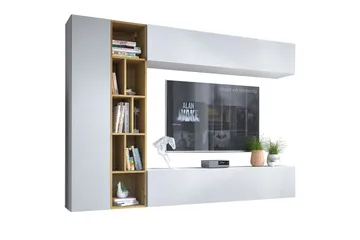 Tv-bänk - Vit|Ek - Möbler - TV- & Mediamöbler - TV bänk & mediabänk