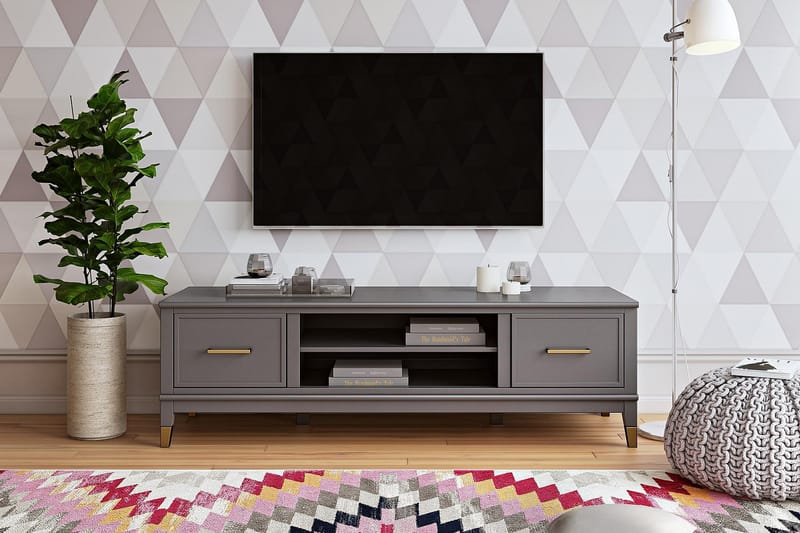 TV-bänk Westerleigh 152x50 cm Grafitgrå - CosmoLiving - TV bänk & mediabänk
