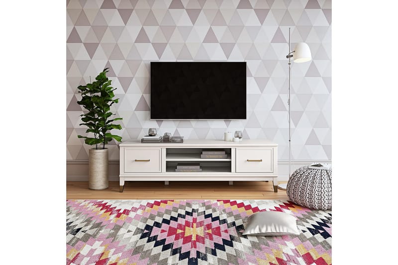 TV-bänk Westerleigh 152x50 cm Vit - CosmoLiving - Möbler - TV- & Mediamöbler - TV bänk & mediabänk