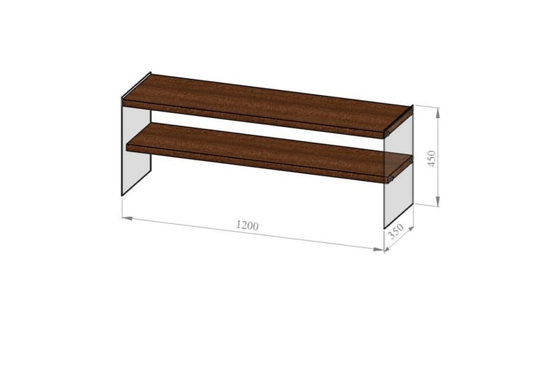 TV-Bänk Westoncommon 120 cm - Valnöt - Möbler - TV- & Mediamöbler - TV bänk & mediabänk