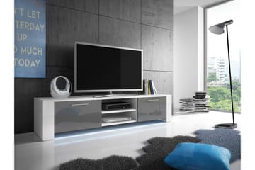 TV-bänk Wilcher 166 cm - Grå|Vit - Möbler - TV- & Mediamöbler - TV bänk & mediabänk