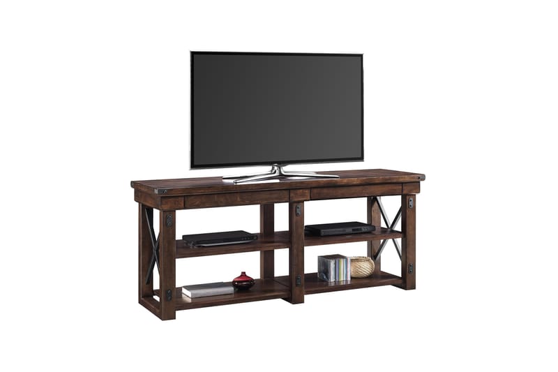 Tv-bänk Wildwood 160x48 cm Mörkbrun - Dorel Home - Möbler - TV- & Mediamöbler - TV bänk & mediabänk
