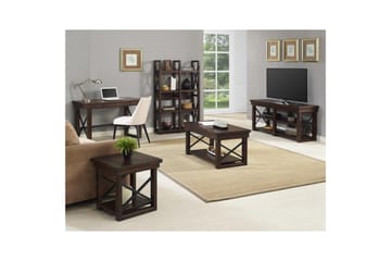 Tv-bänk Wildwood 160x48 cm Mörkbrun - Dorel Home - Möbler - TV- & Mediamöbler - TV bänk & mediabänk