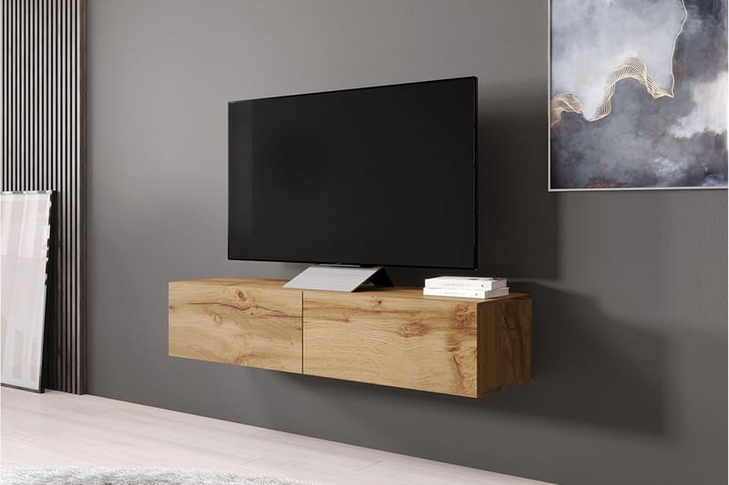 TV-bänk Wishon 140 cm - Trä/Natur - TV bänk & mediabänk