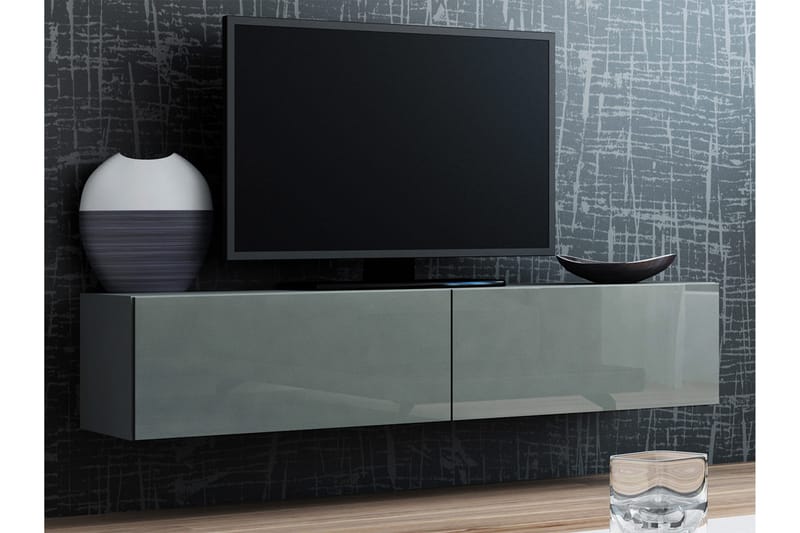 TV-bänk Wishon 140x40x30 cm - Grå - Möbler - TV- & Mediamöbler - TV bänk & mediabänk