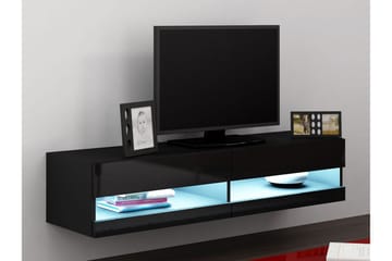 TV-bänk Wishon 140x40x30 cm - Svart/Vit - Möbler - TV- & Mediamöbler - TV bänk & mediabänk