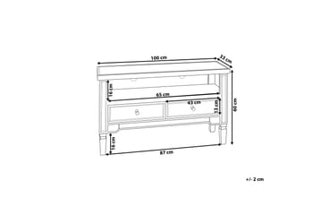 TV-Bänk Wolfskill 100 cm - Silver - Möbler - TV- & Mediamöbler - TV bänk & mediabänk