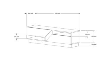 Tv-bänk Yaprak 160 cm - Blå/Antracit - Möbler - TV- & Mediamöbler - TV bänk & mediabänk